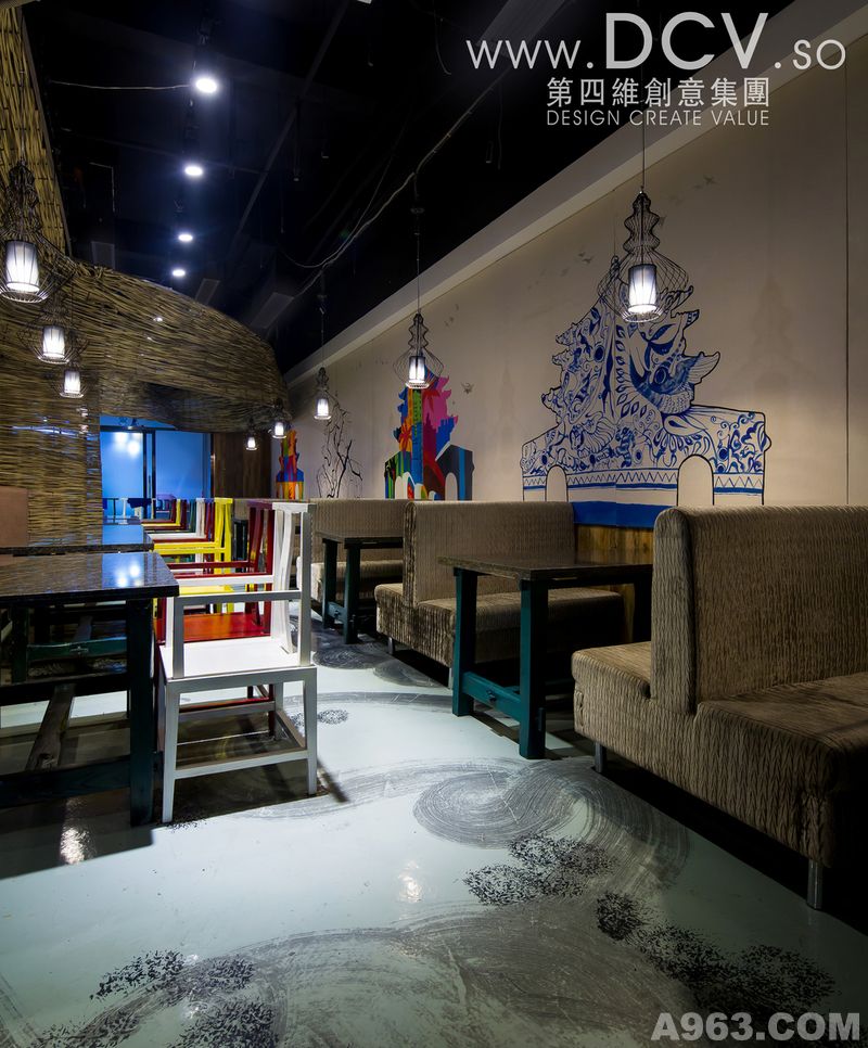 西安最有创意特色主题餐厅设计-大厨小馆(万达店)说明